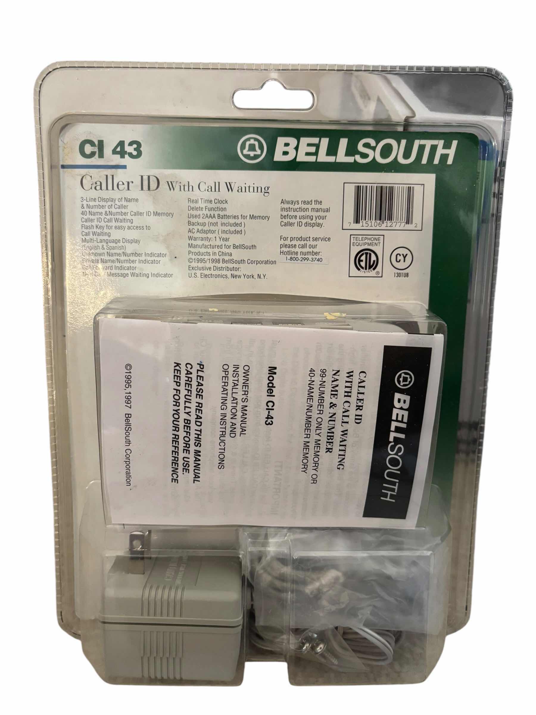 Photo 1 of NIP BELLSOUTH CALLER ID WITH CALL WAITING