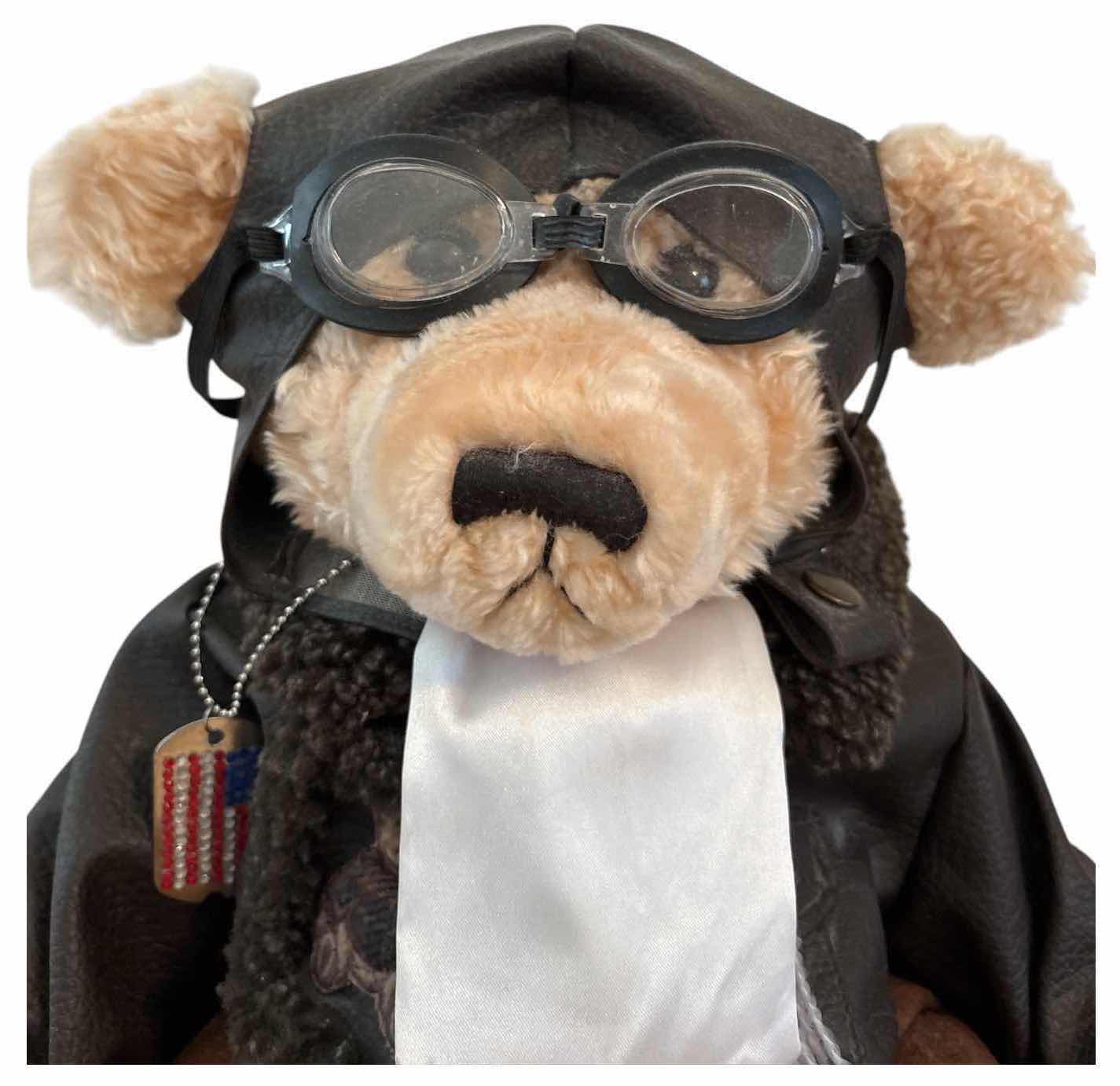 View 2 of FINE TOY COLLECTIBLE AVIATOR TEDDY BEAR H19”