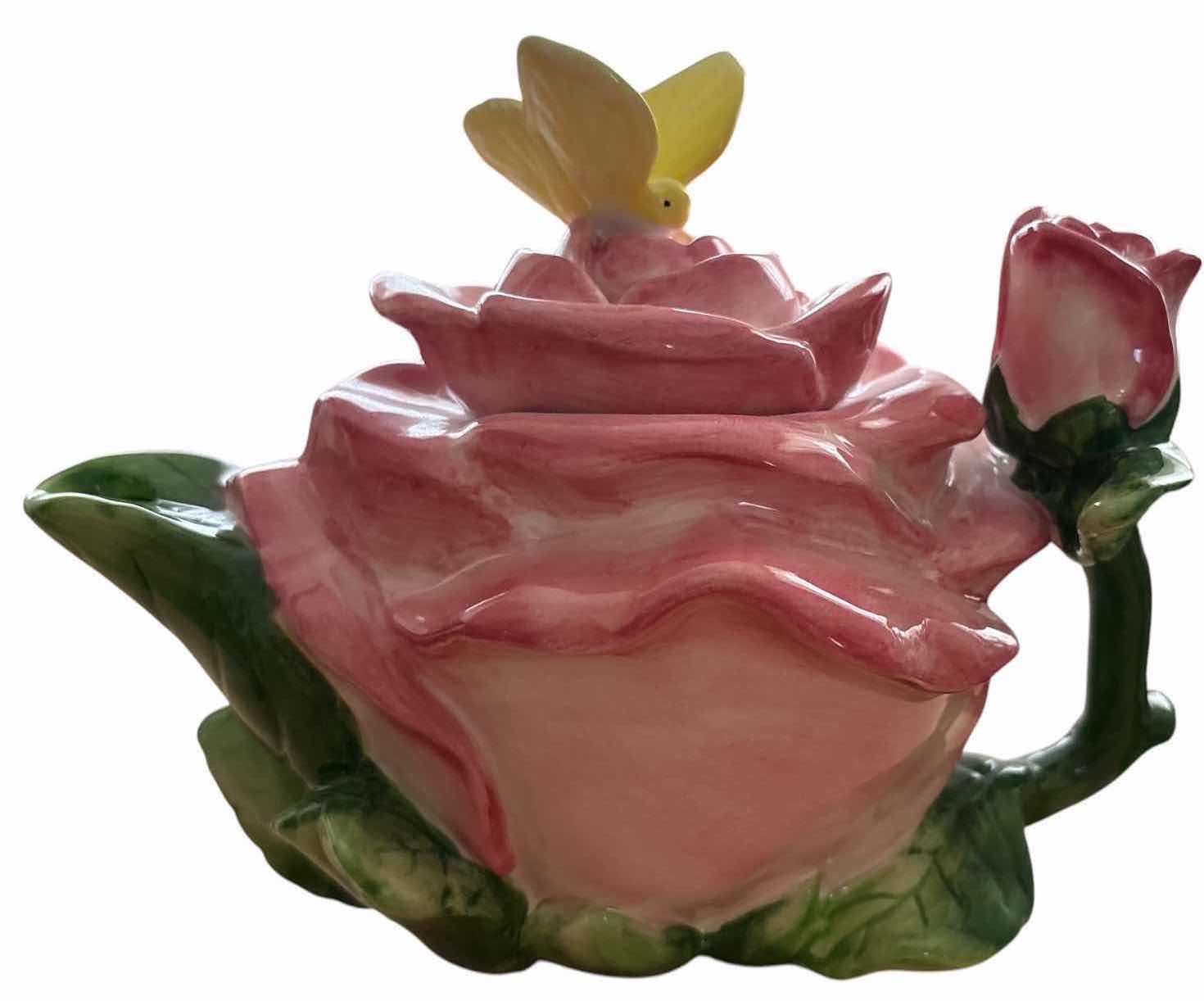 Photo 1 of (7)PCS SAKURA VICTORIAN ROSE CERAMIC TEA & PLATE SET D10”