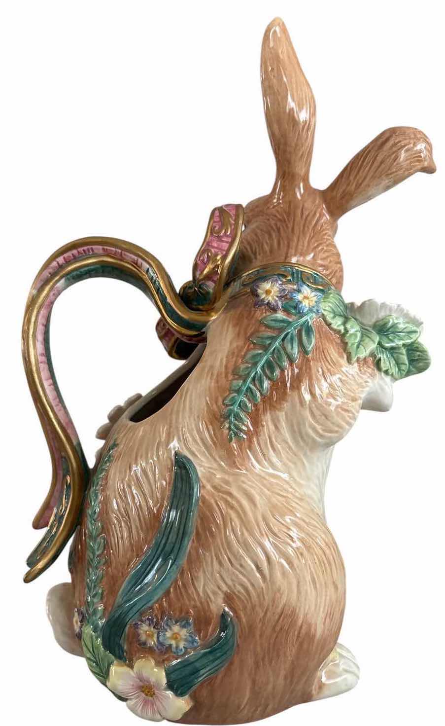 Photo 1 of VINTAGE FITZ AND FLOYD WOODLAND SPRING RABBIT PITCHER H12”