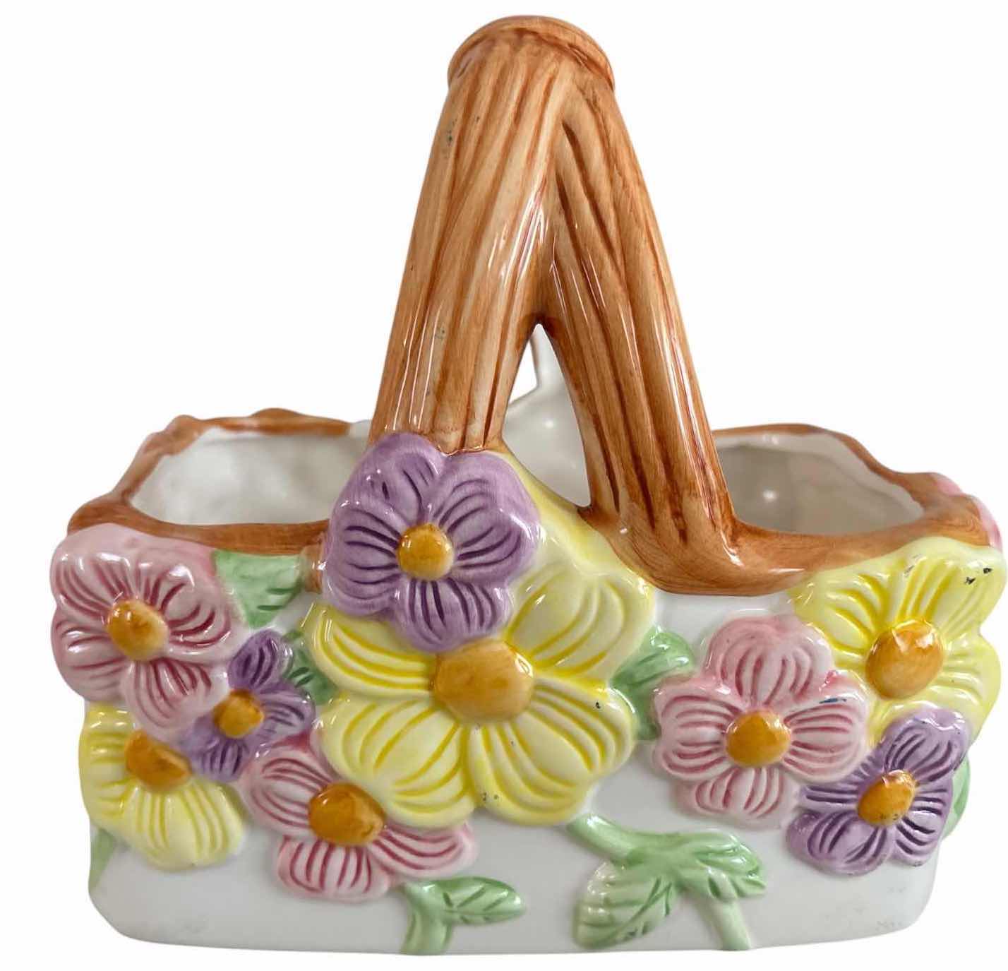 Photo 1 of TELEFLORA CERAMIC SPRING BASKET H8”