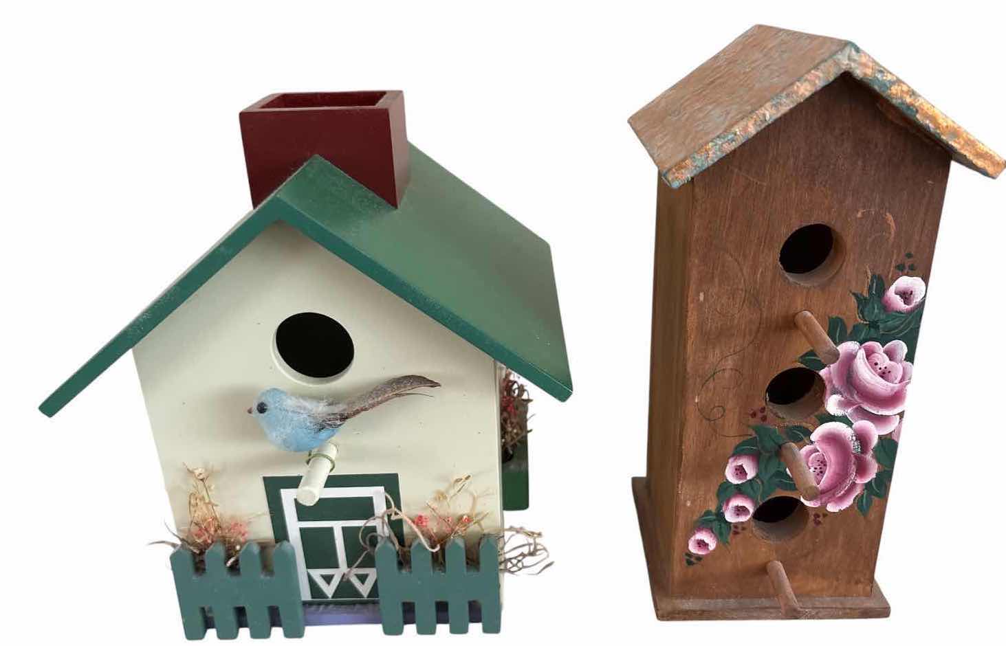 Photo 1 of (2)PCS DECORATIVE BIRDHOUSES H9”
