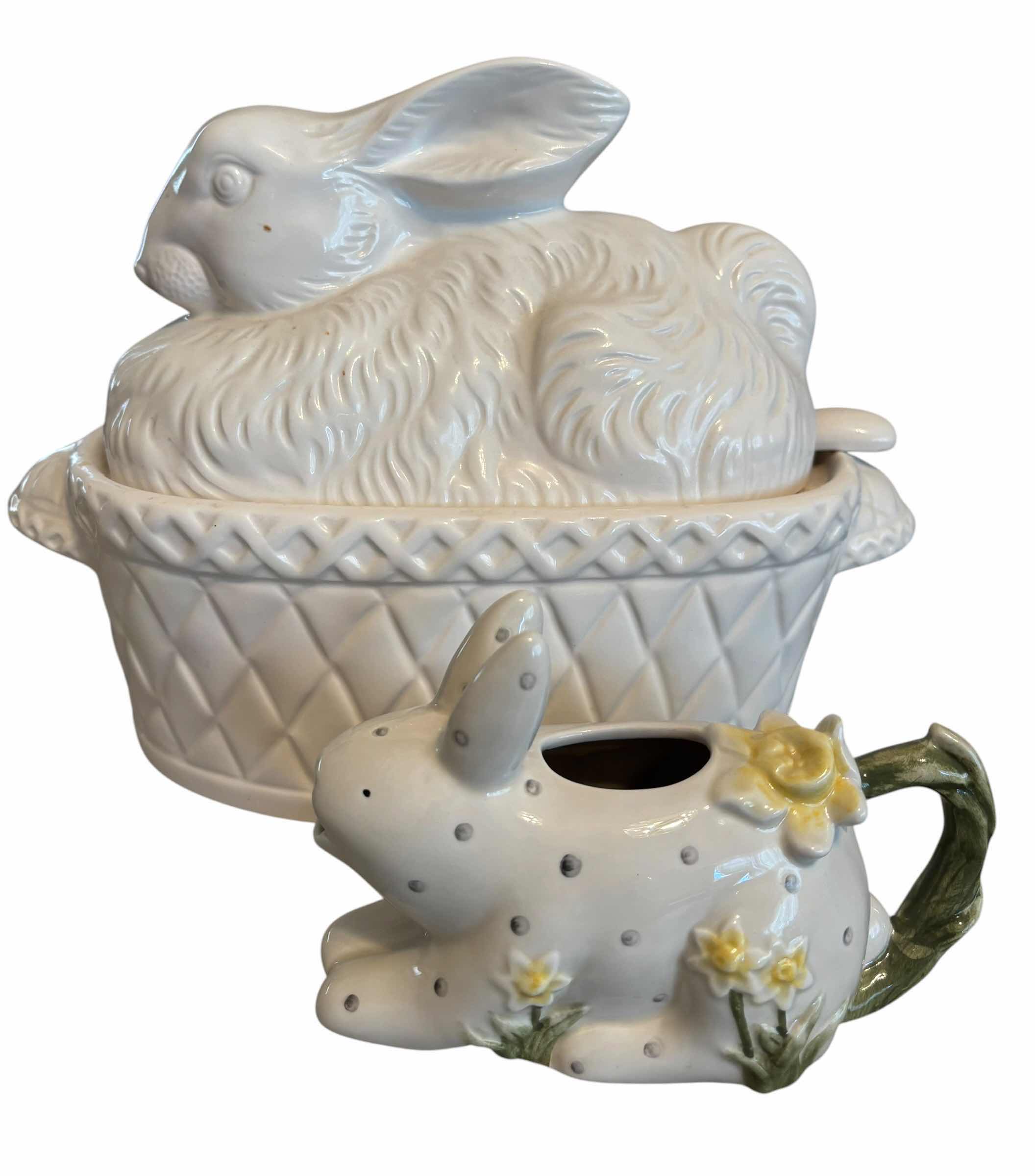 Photo 1 of RABBIT LIDDED TUREEN & EASTER PATTERN CREAMER