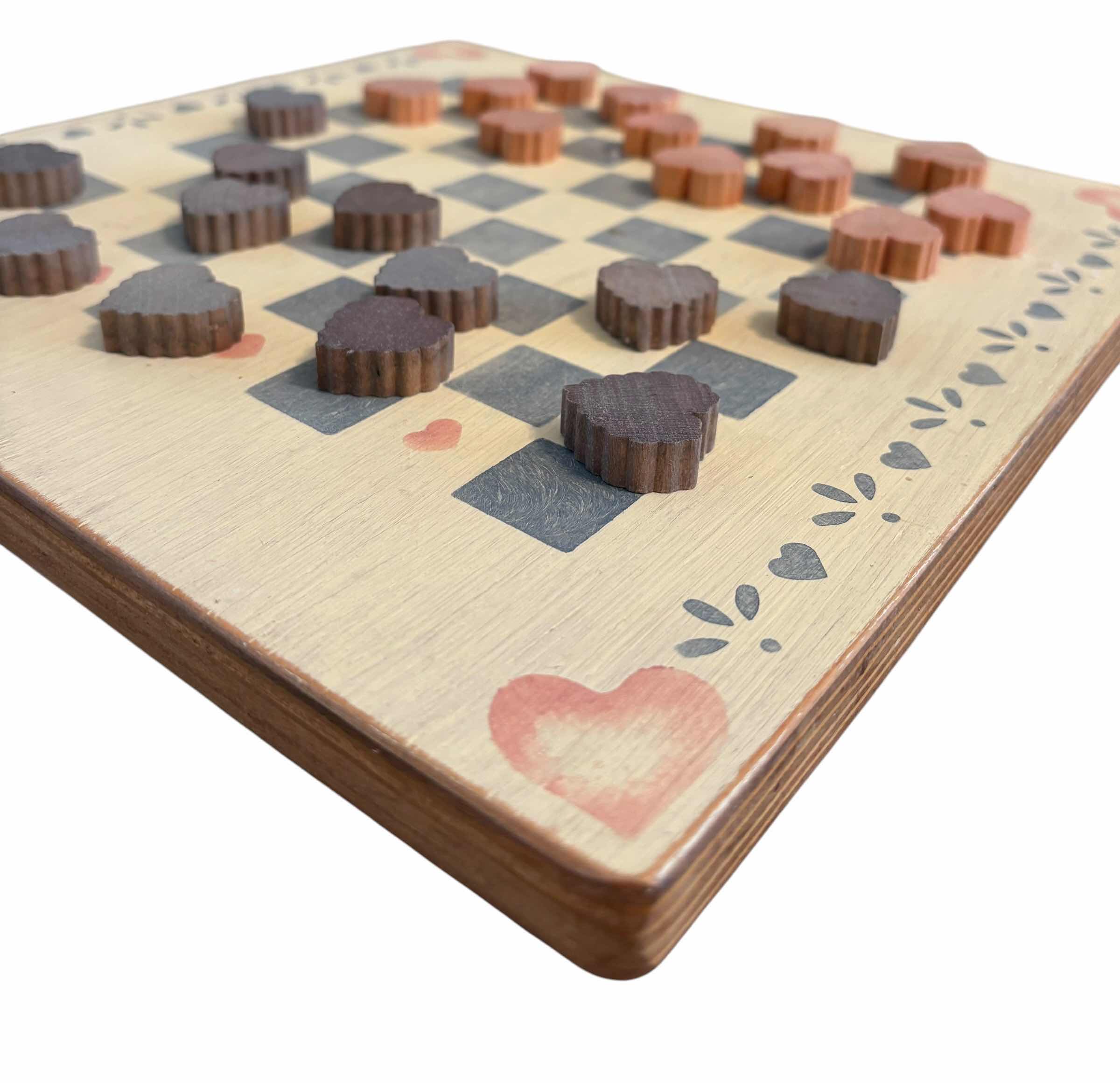 Photo 1 of HEART THEMED CHECKERS & BOARD