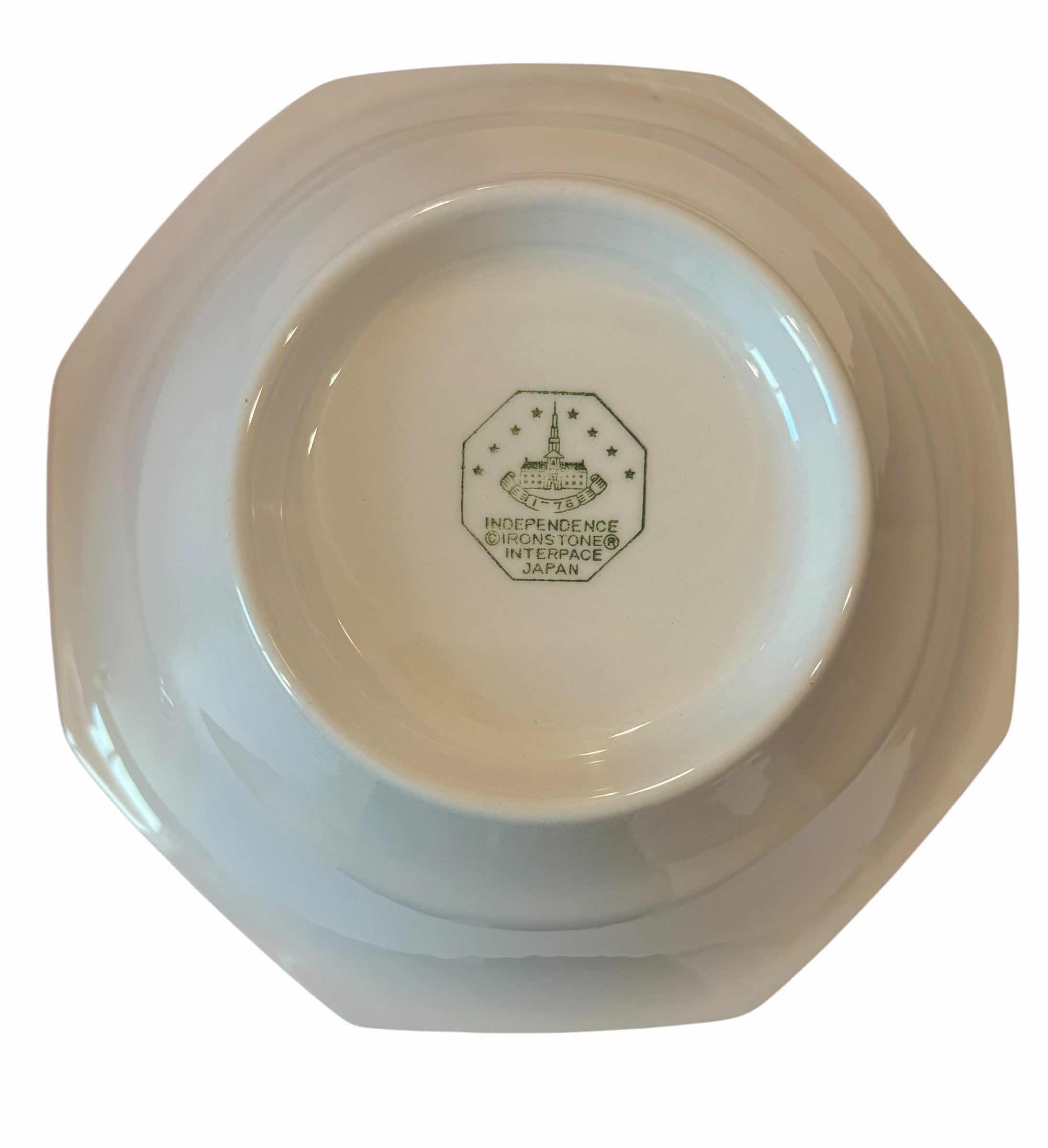 Photo 1 of INTERPACE INDEPENDENCE IRONSTONE DISH SET WITH SEYMOUR MANN RABBIT TEAPOT