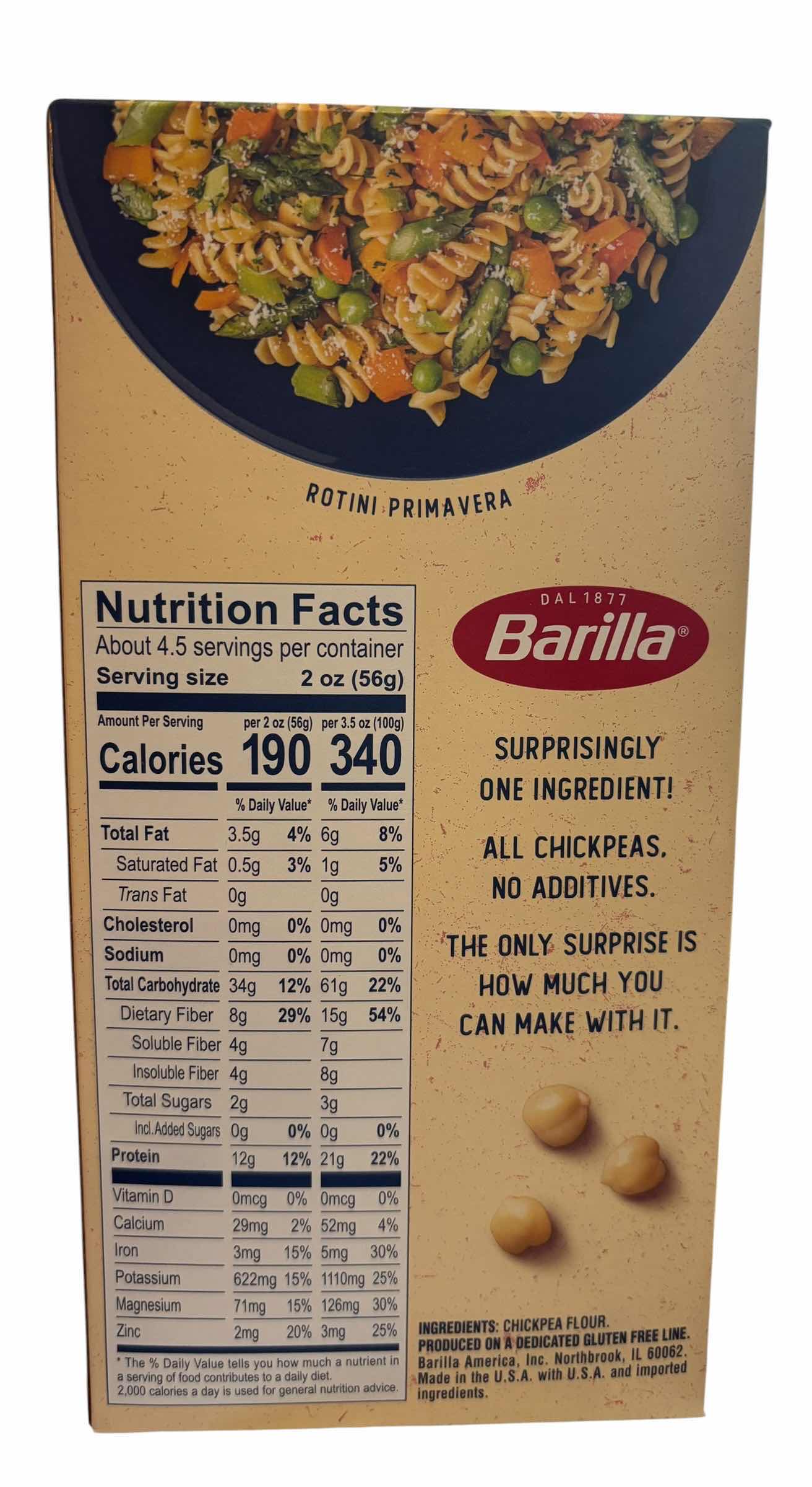 Photo 1 of NIB BARILLA CHICKPEA ROTINI (15 BOXES)