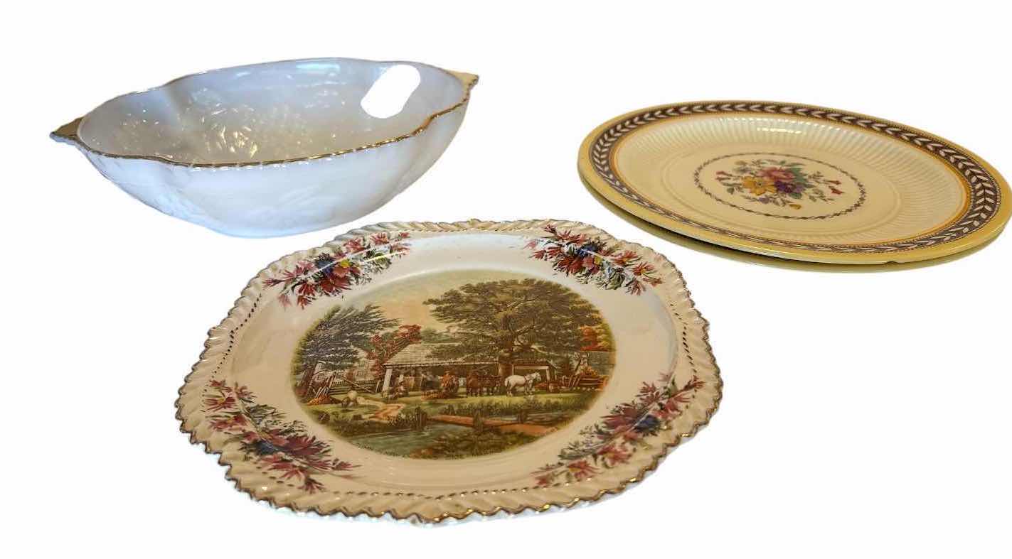 Photo 1 of (11)PCS ASSORTED VINTAGE PORCELAIN & CHINA SERVING PIECES D9.5”