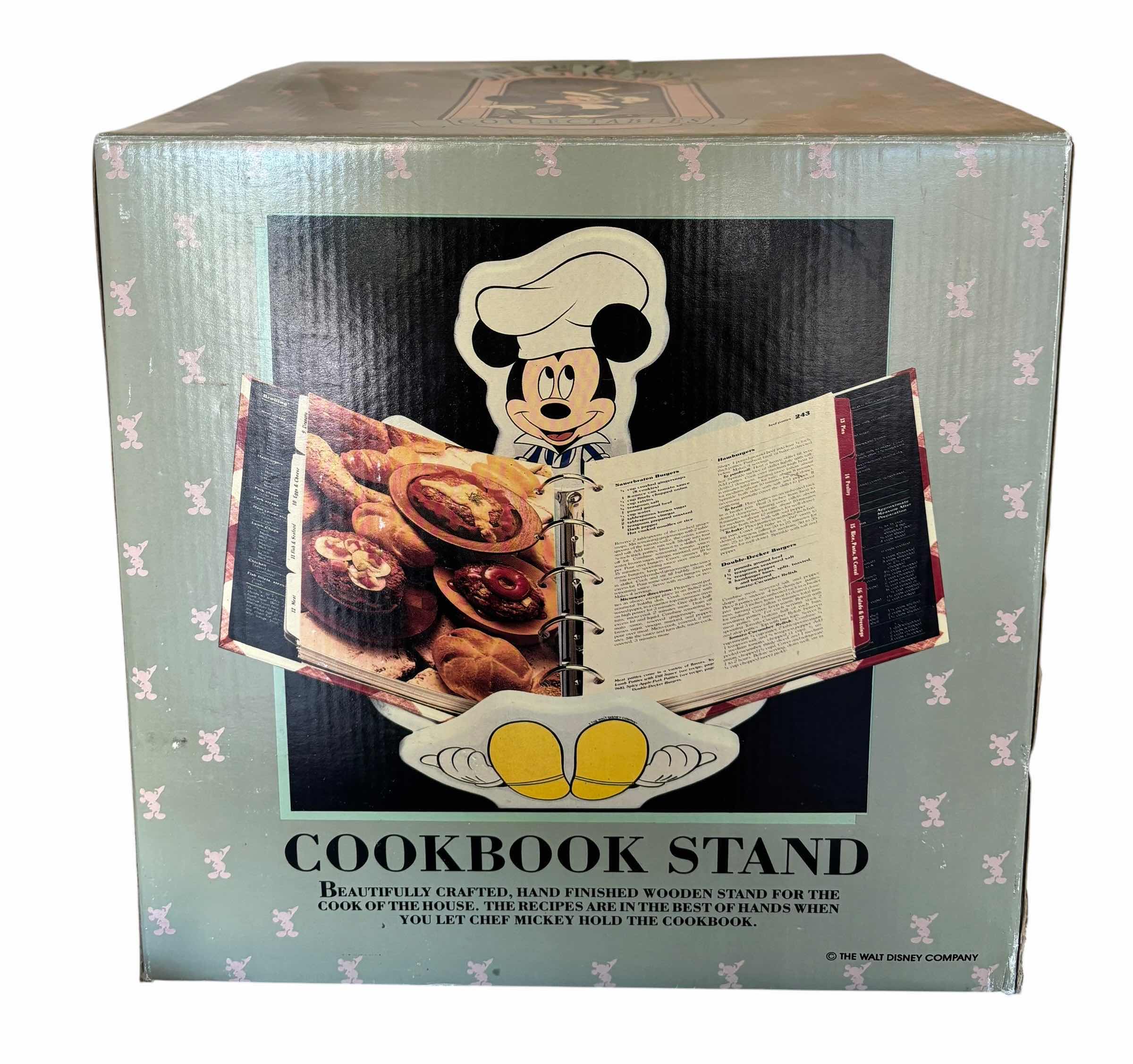 Photo 1 of VINTAGE DISNEY MICKEY MOUSE COOKBOOK STAND IN ORIGINAL BOX $45