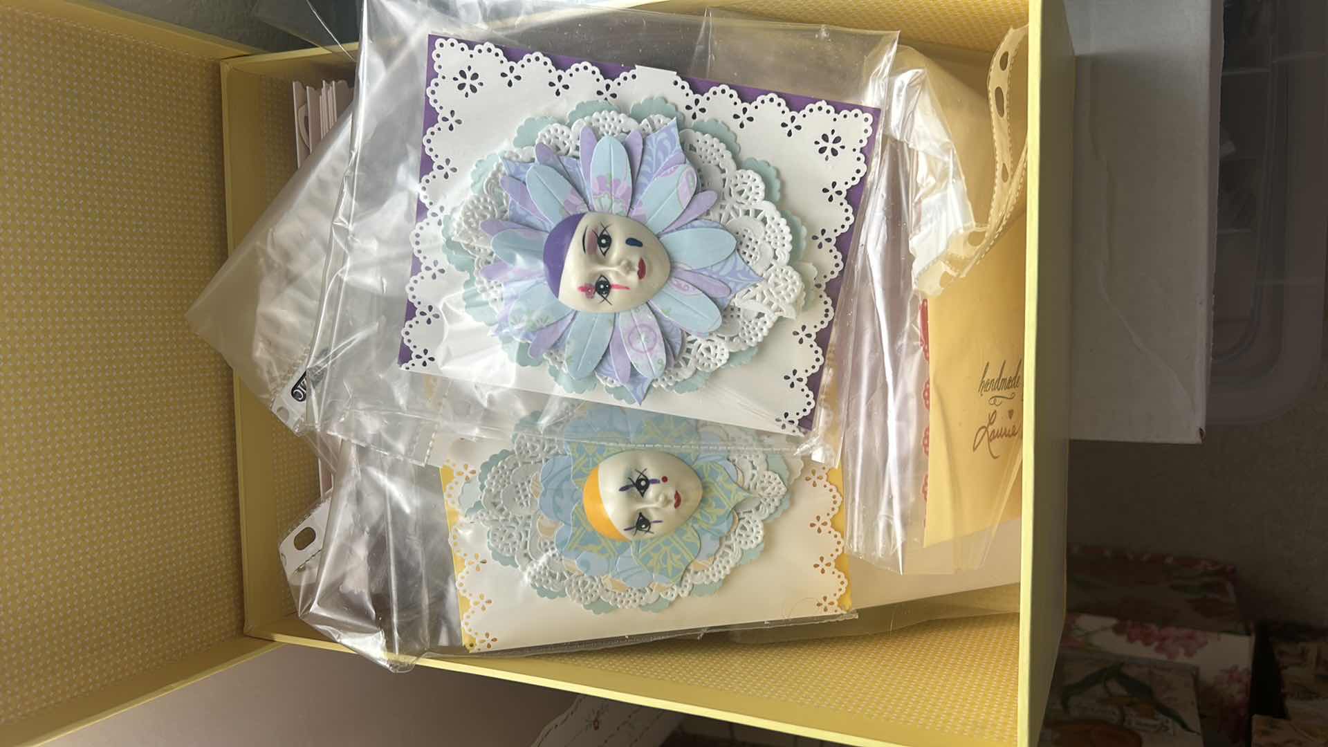Photo 1 of THREE BOXES OF HANDMADE GREETING CARDS AND SUPPLIES