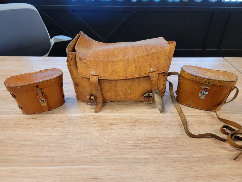 Photo 1 of 3 vintage leather carry cases