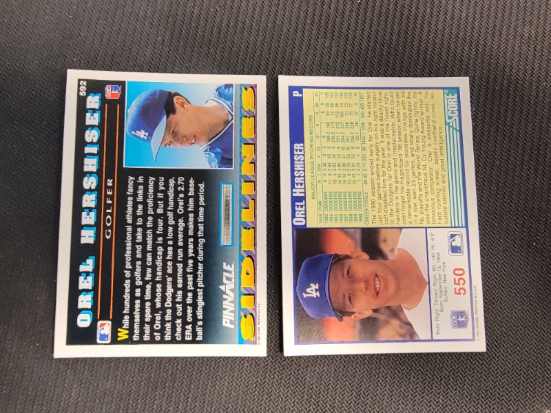 Photo 2 of 2 OREL HERSHISER CARDS - EXCELLENT CONDITION