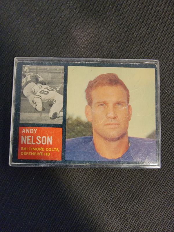 Photo 1 of 1962 ANDY NELSON TOPPS CARD - GOOD CONDITION 