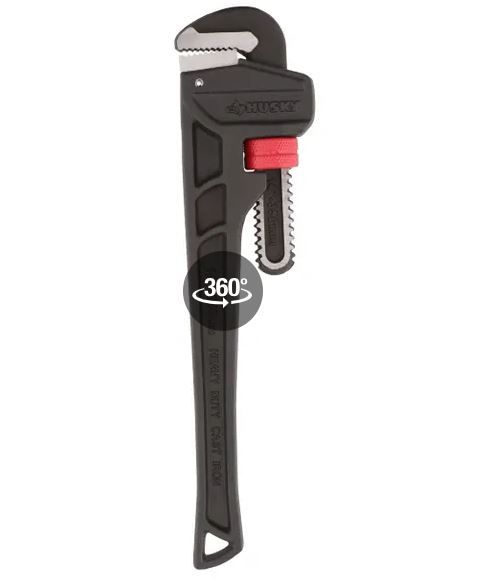 Photo 1 of 14 in. Heavy Duty Cast Iron Pipe Wrench with 1-1/2 in. Jaw Capacity
