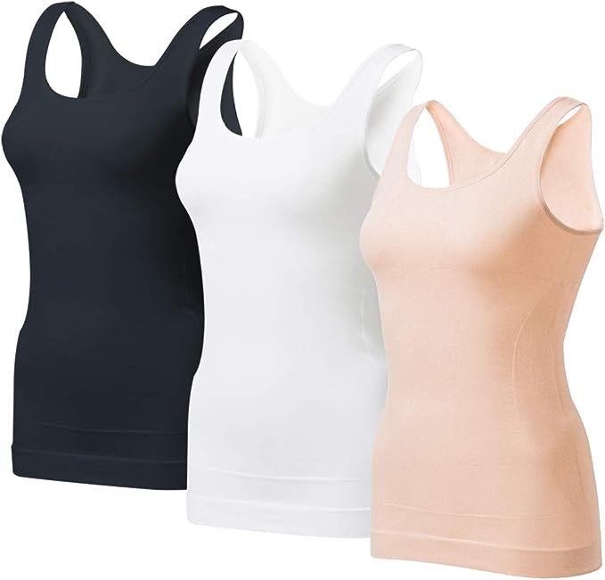 Photo 1 of EUYZOU Women's Tummy Control Shapewear Tank Tops - Seamless Body Shaper Compression Top
