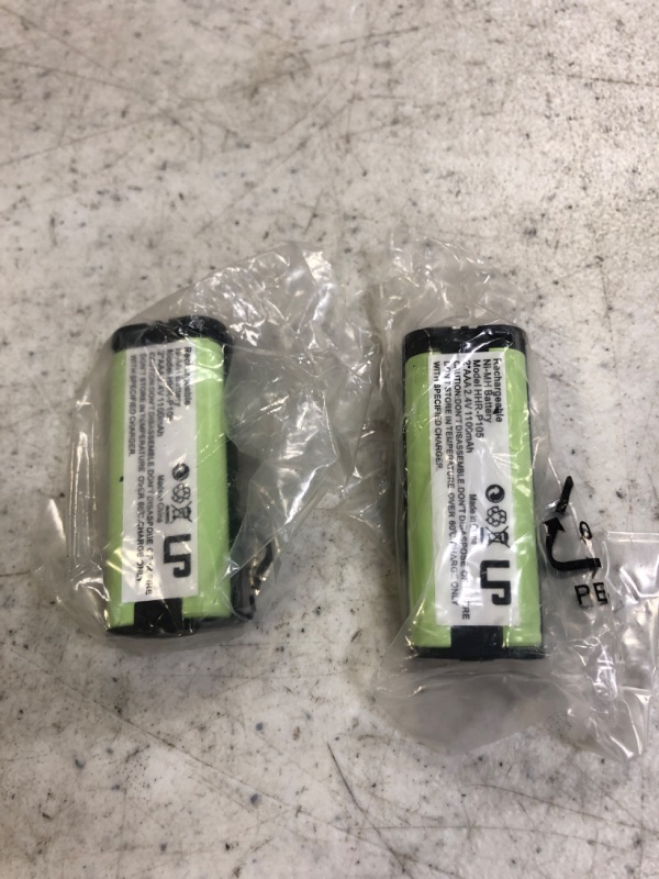 Photo 2 of 2 Pack HHR-P105 NI-MH Rechargeable Battery for Panasonic 2.4V 830mAh Battery for Cordless Phones
