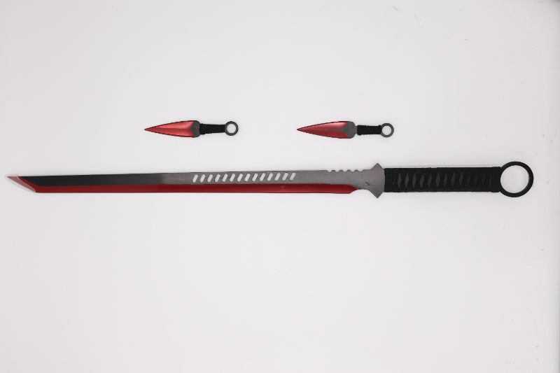 Photo 1 of RED FANTASY BLADE WITH THROWING KNIVES NEW 