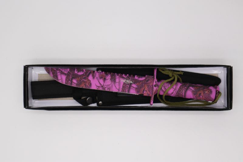 Photo 4 of PURPLE CAMO TACTICAL HUNTING KNIFE NEW 