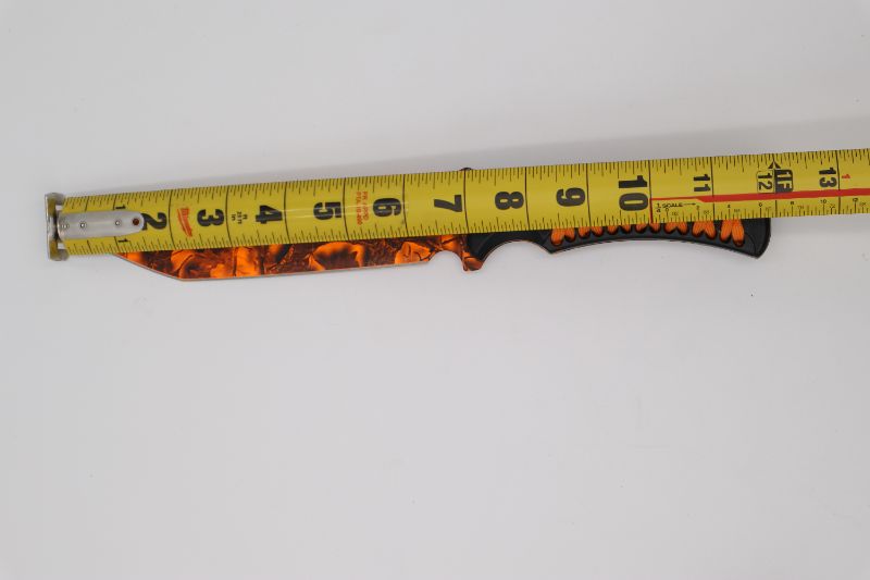 Photo 3 of ORANGE AND BLACK CAMO TACTICAL KNIFE NEW 