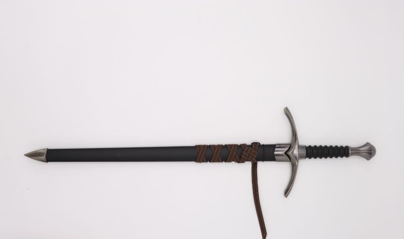 Photo 3 of BLACK AND SILVER WITH BROWN ROPE SWORD SHARP NEW 