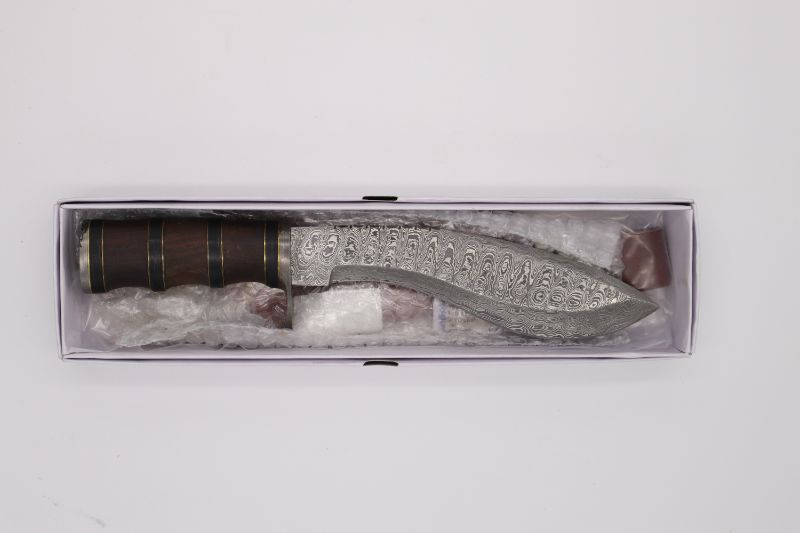 Photo 2 of DEMASKIS STEEL KUKRI FANCY WOOD 12.5 INCH 