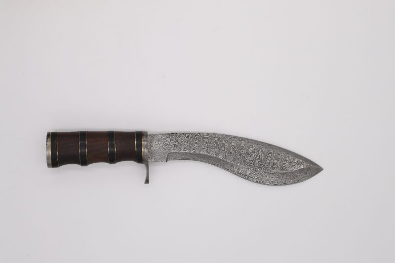 Photo 1 of DEMASKIS STEEL KUKRI FANCY WOOD 12.5 INCH 