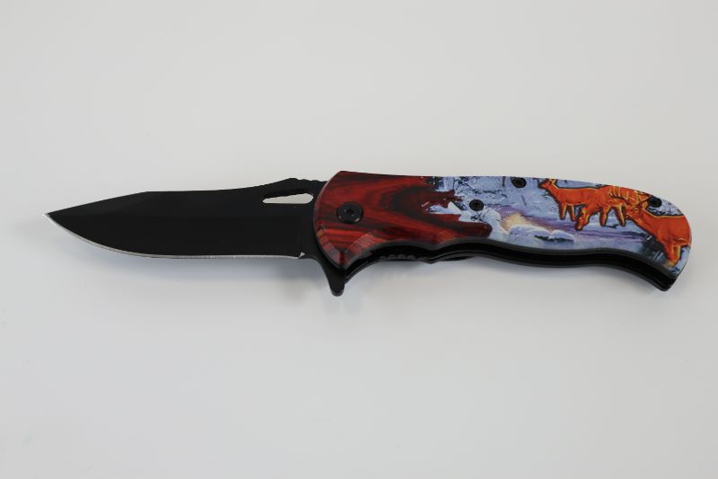 Photo 1 of DEER WITH SNOW POCKET KNIVE NEW 
