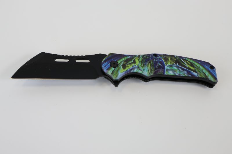 Photo 1 of BLUE GREEN DRAGON POCKET KNIFE NEW 