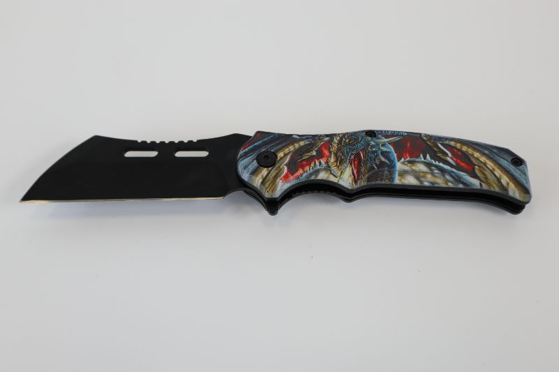 Photo 1 of BLUE RED DRAGON POCKET KNIFE NEW 