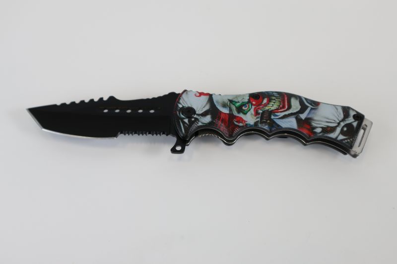Photo 1 of TRIPLE SCARY CLOWN POCKET KNIFE NEW 