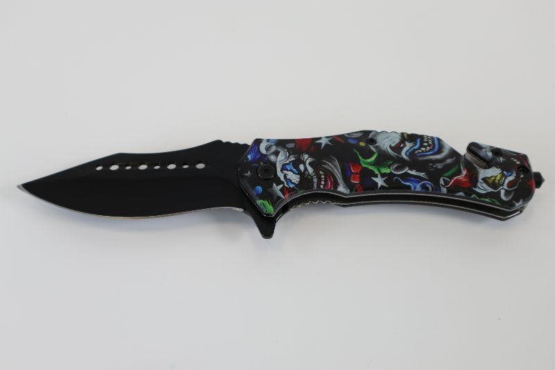 Photo 1 of MULTI COLOR SCARY CLOWN POCKET KNIFE NEW 