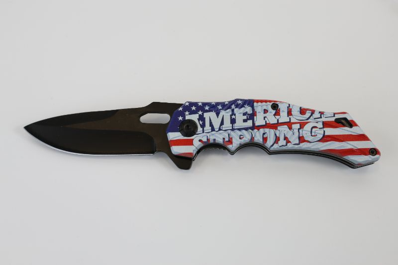 Photo 1 of AMERICAN STRONG WITH AMERICAN FLAG POCKET KNIFE NEW 