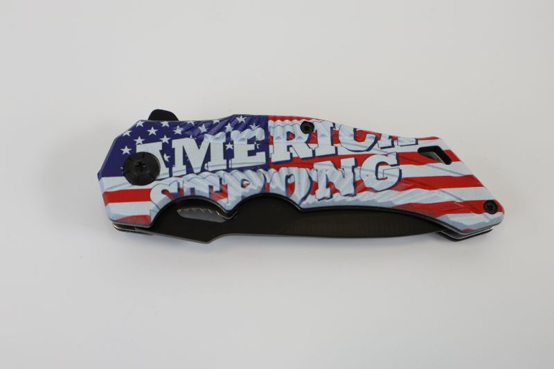 Photo 2 of AMERICAN STRONG WITH AMERICAN FLAG POCKET KNIFE NEW 