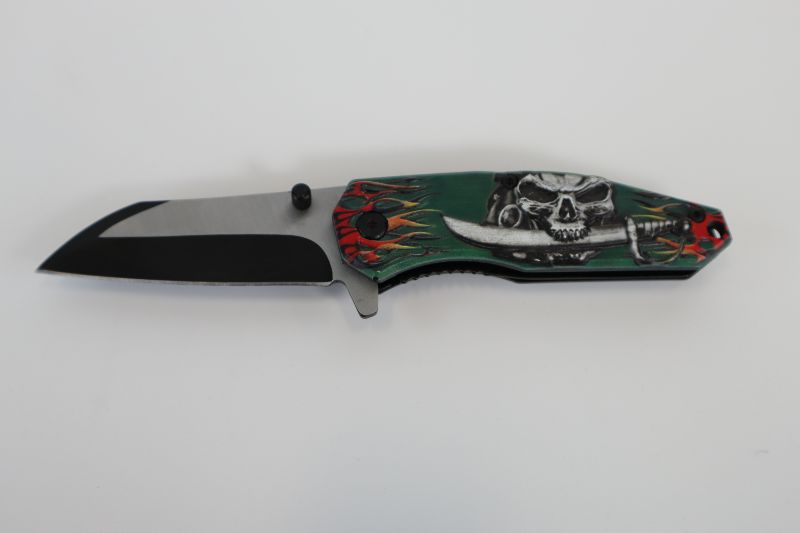 Photo 1 of GREEN PIRATE POCKET KNIFE NEW 