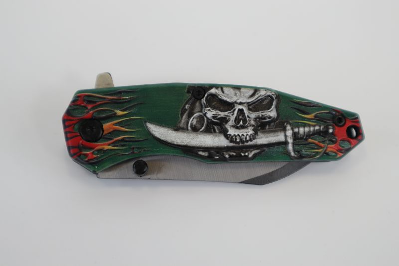 Photo 2 of GREEN PIRATE POCKET KNIFE NEW 