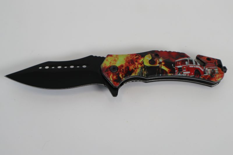 Photo 1 of FIREFIGHTER AND FIRE TRUCK POCKET KNIFE NEW 