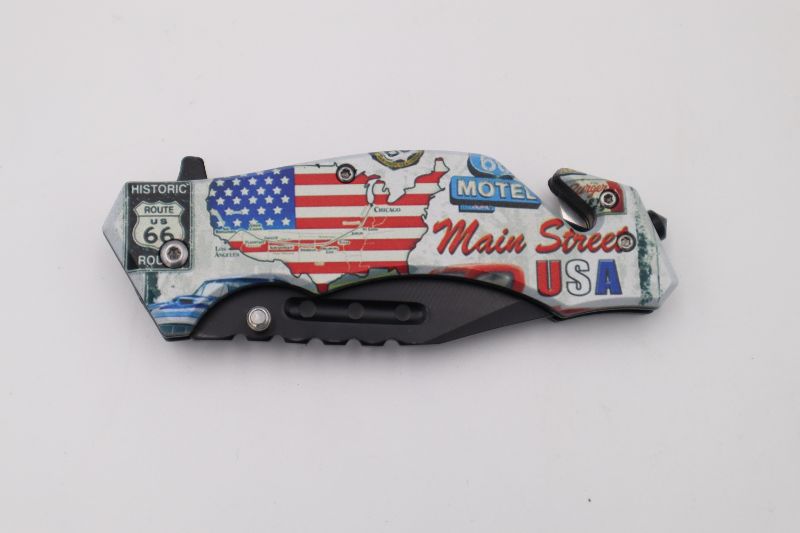 Photo 2 of ROUTE 66 AMERICAN ROADTRIP THEMED POCKET KNIFE NEW 