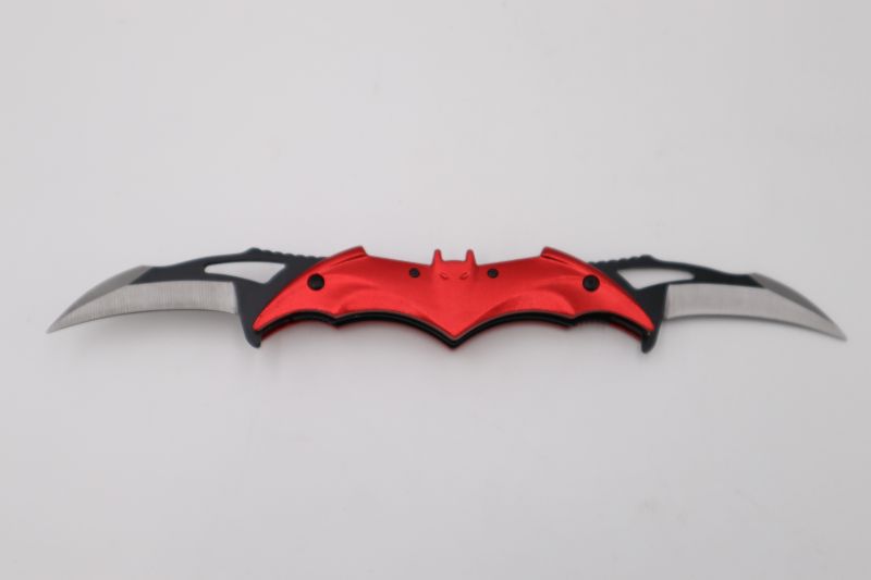 Photo 2 of RED BLACK BATARANG POCKET KNIFE NEW 