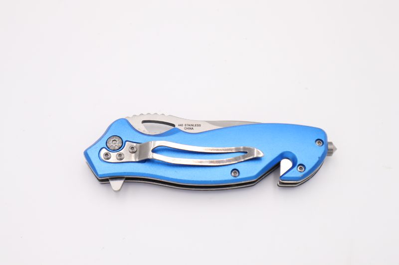 Photo 3 of BLUE MECHANICAL SKULL POCKET KNIFE NEW 