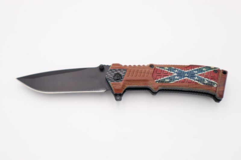 Photo 1 of CONFEDERATE WOOD PRINT POCKET KNIFE NEW 