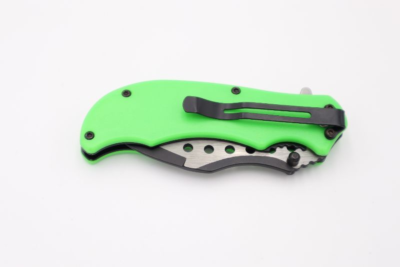 Photo 3 of GREEN INDIAN SKULL POCKET KNIFE NEW 