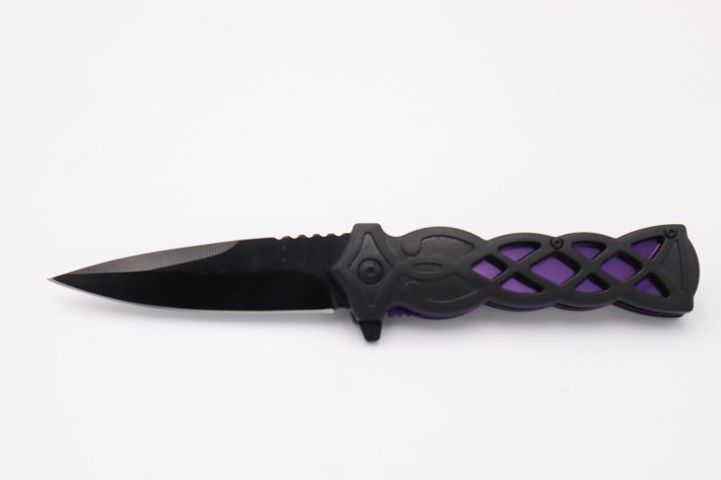 Photo 1 of BLACK PURPLE POCKET KNIFE NEW 