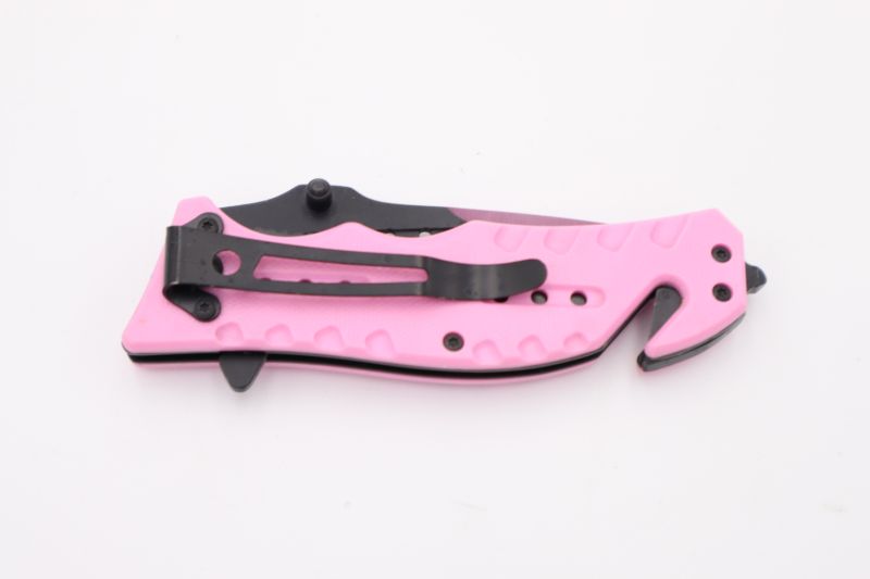 Photo 3 of 4.5 INCH PINK SKULL TRACK POCKET KNIFE NEW