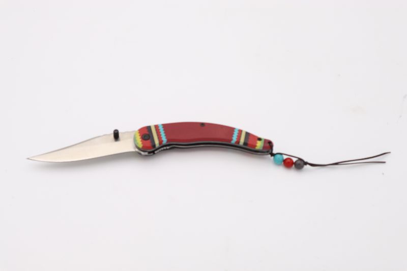 Photo 1 of TRIBAL STYLE POCKET KNIFE WITH GLASS BEADS 