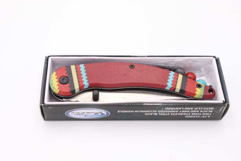 Photo 2 of TRIBAL STYLE POCKET KNIFE WITH GLASS BEADS 