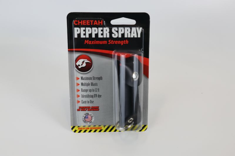 Photo 1 of CHEETAH BRAND PEPPER SPRAY WITH BLACK CARRYING CASE MAXIMUM STRENGTH  NEW