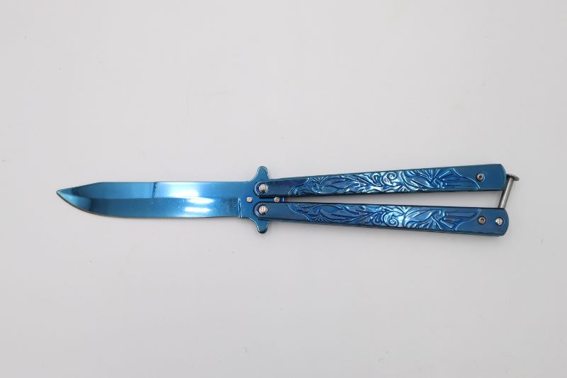 Photo 1 of BLUE BUTTERFLY KNIFE NEW