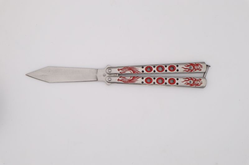 Photo 1 of RED DRAGON SPEAR STYLE BUTTERFLY KNIFE NEW