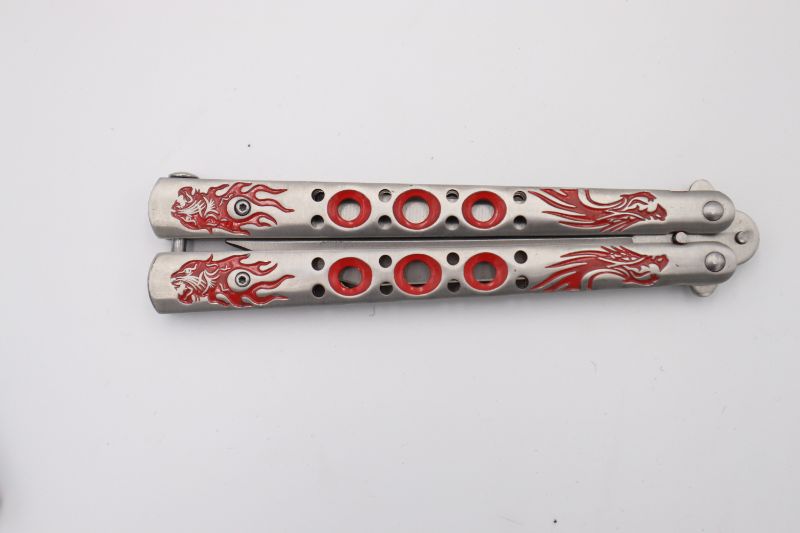 Photo 2 of RED DRAGON SPEAR STYLE BUTTERFLY KNIFE NEW