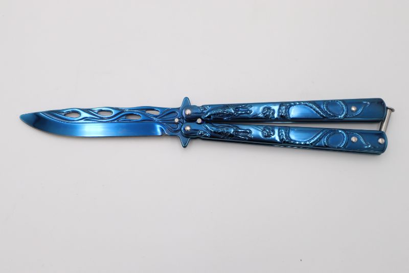 Photo 1 of BLUE DRAGON STYLE BUTTERFLY KNIFE NEW