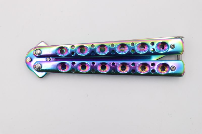 Photo 2 of OIL SLICK BUTTERFLY KNIFE NEW